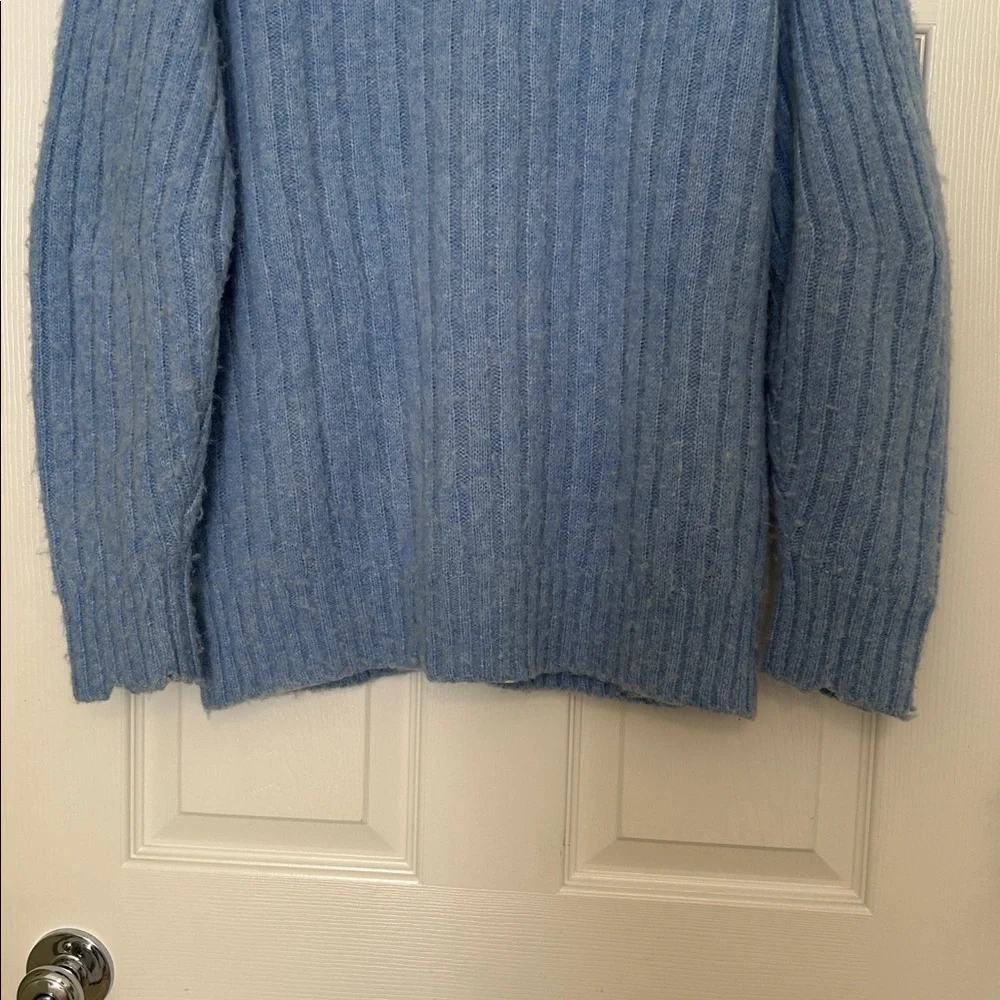 Helmut Lang Distressed Wool & Alpaca Blend Cardigan
